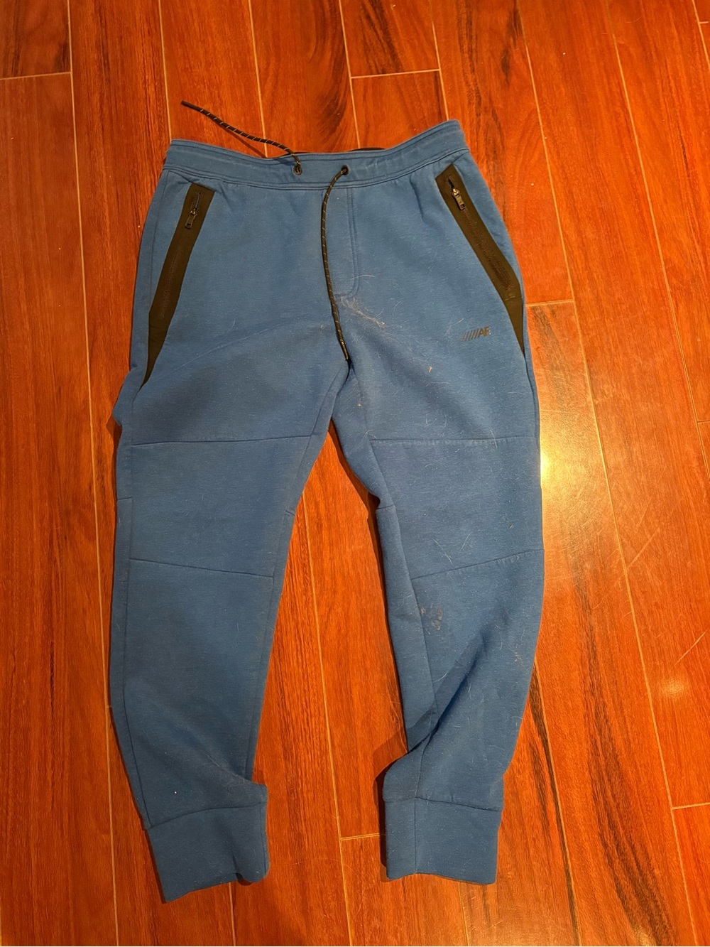 American Eagle Outfitters Blue Jogger Sweatpants with Black Pocket Trim